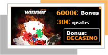 winner casino bonus code